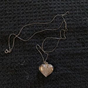 Sterling silver heart locket vintage